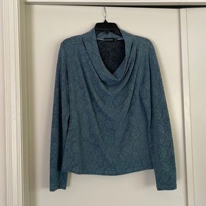 Elegant stretchy cowl neck top